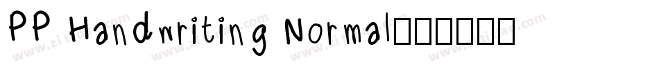 PP Handwriting Normal字体转换